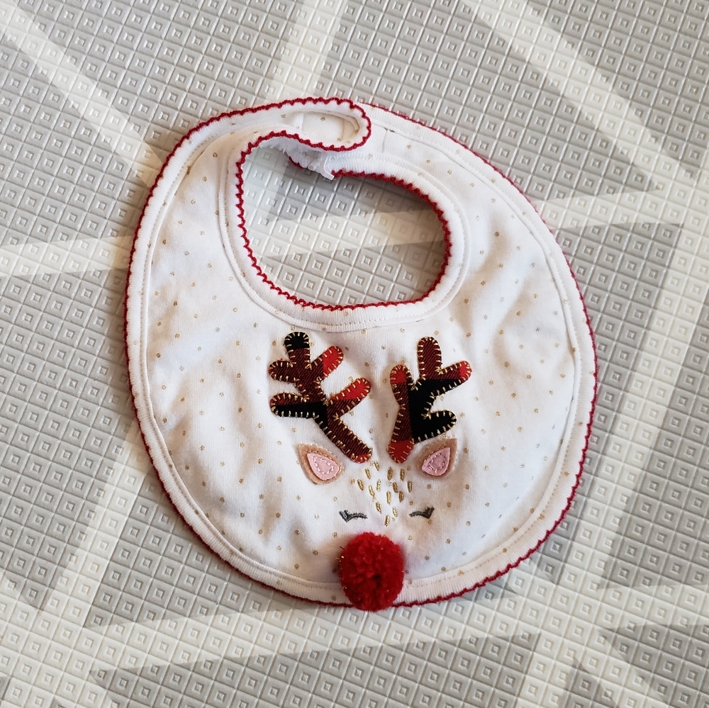 Mud Pie Reindeer Bib
